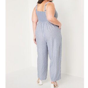 Old Navy Sleeveless Linen-Blend Wide Leg Jumpsuit